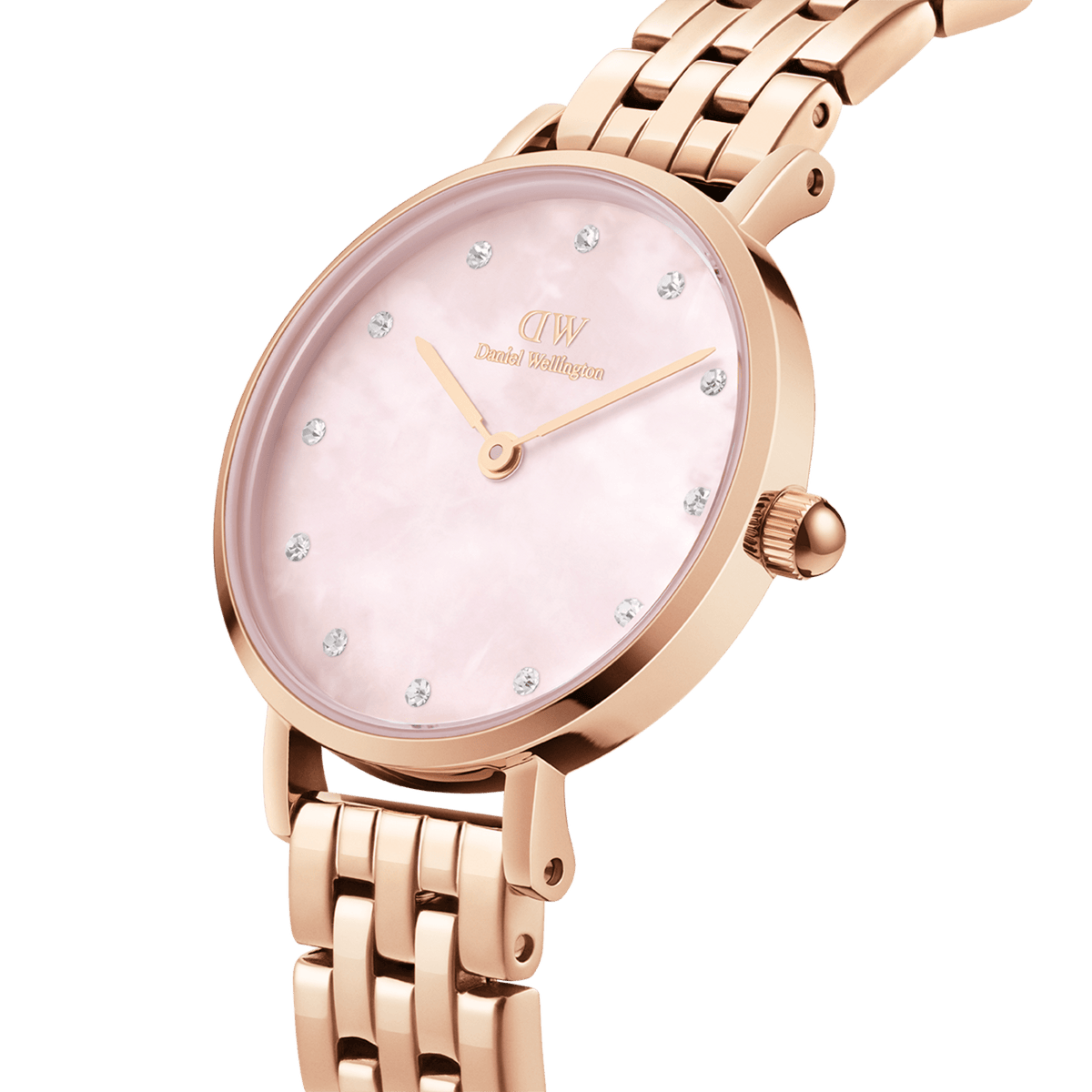 Đồng hồ Petite Lumine 5 Link Melrose Pink Mother of Pearl - Vàng Hồng