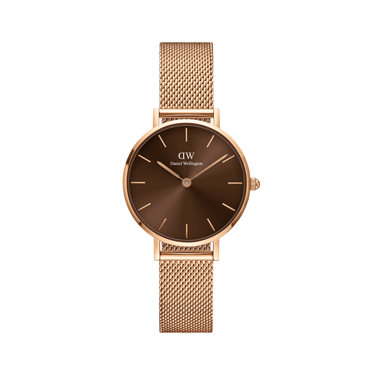 Đồng hồ Petite Amber Brown - Vàng Hồng