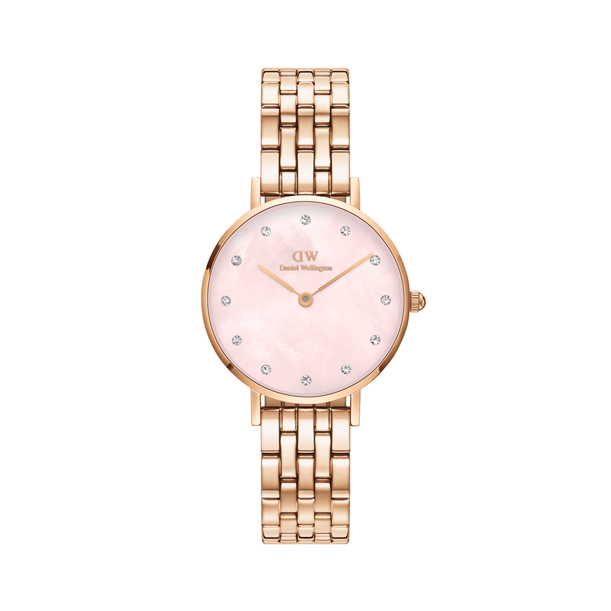 Đồng hồ Petite Lumine 5 Link Melrose Pink Mother of Pearl - Vàng Hồng