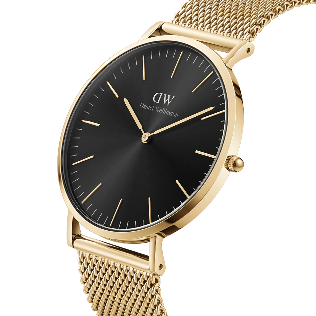 Đồng hồ Classic Mesh Onyx - Vàng