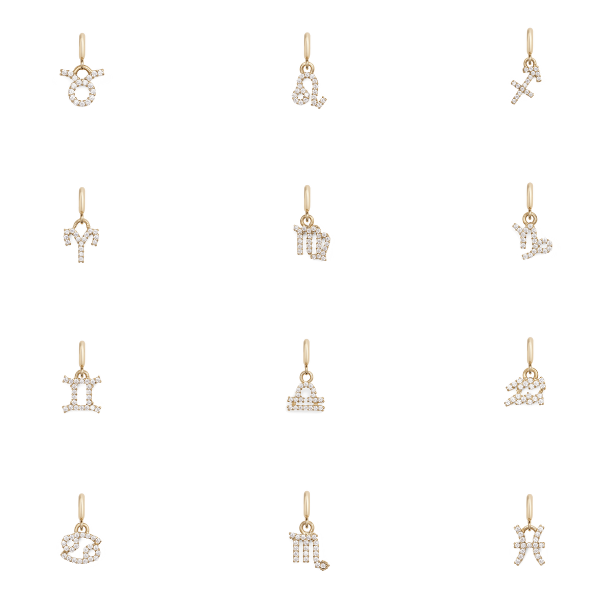 Charm Đồng hồ Zodiac 12 Cung Hoàng đạo - Vàng