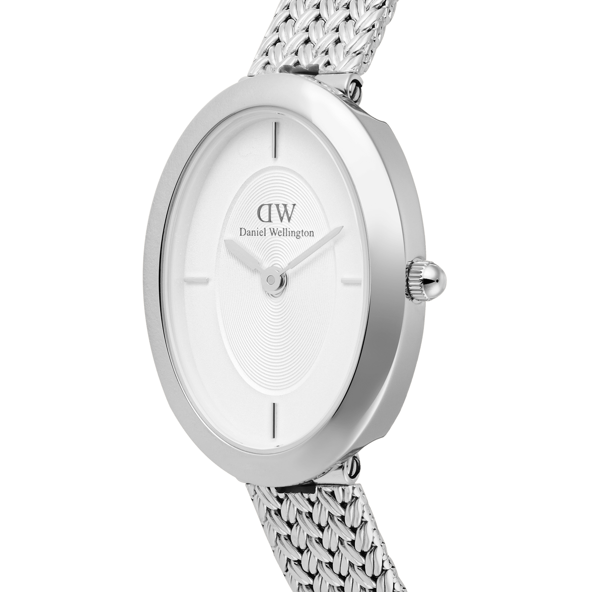Đồng hồ Juliette Braided Mesh White Sunray - Bạc