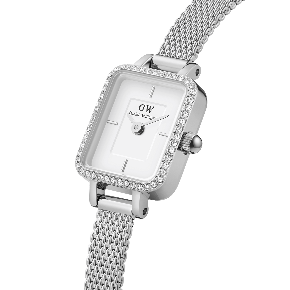 Đồng hồ Quadro Mini Lumine Bezel - Bạc