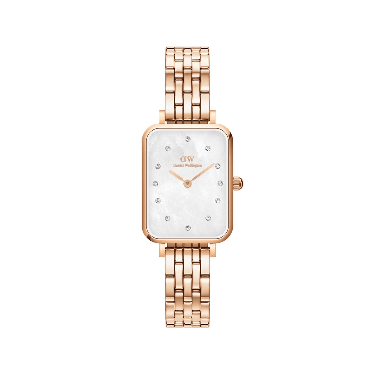 Đồng hồ Quadro Lumine 5 Link Melrose White Mother of Pearl - Vàng Hồng