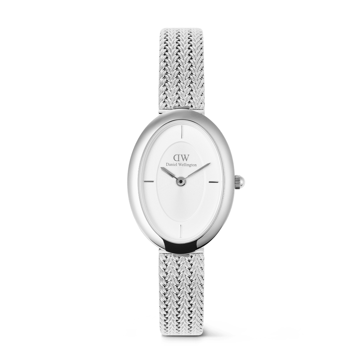 Đồng hồ Juliette Braided Mesh White Sunray - Bạc