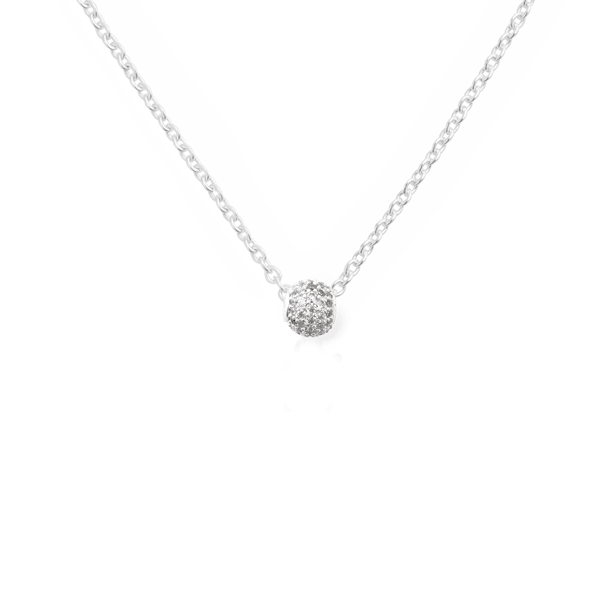 Charm Dây chuyền Pavé - Bạc