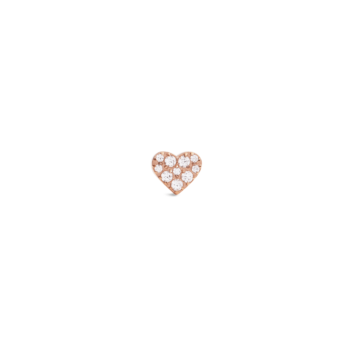 Bông tai CRYSTAL Heart - Vàng Hồng