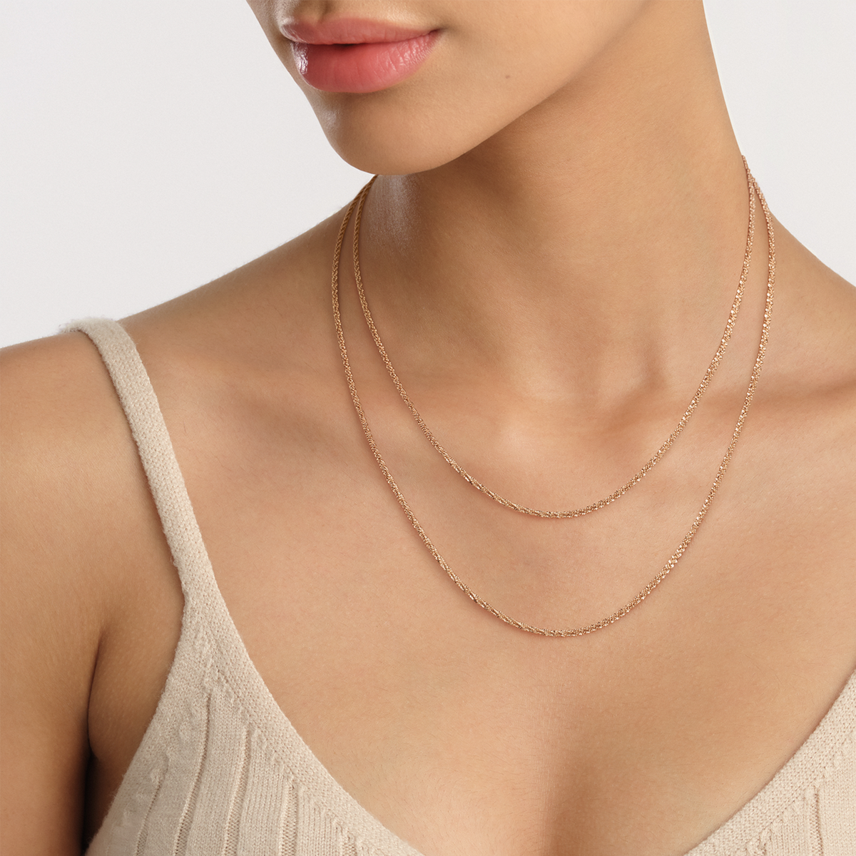 Dây chuyền Twisted Chain - Vàng Hồng