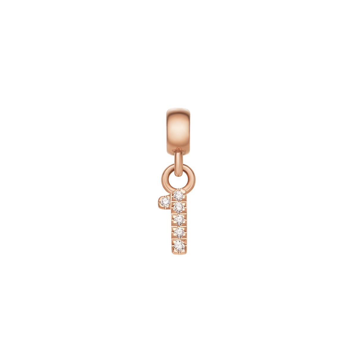 Charm Dây chuyền Crystal Number - Vàng Hồng