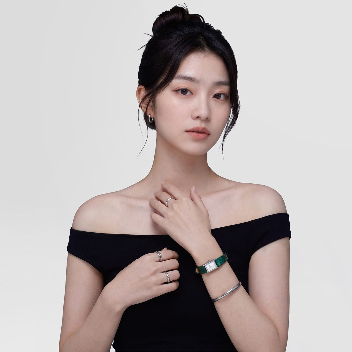 Đồng hồ Bound Mini Green Lizard Silver - Bạc