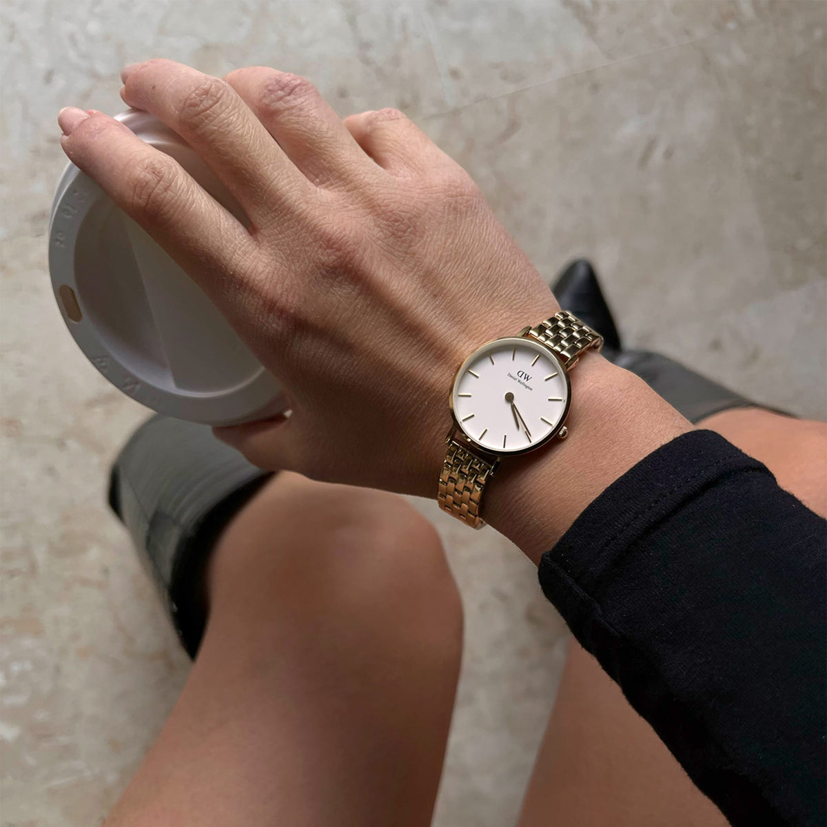Đồng hồ Petite 5 link Evergold - Vàng