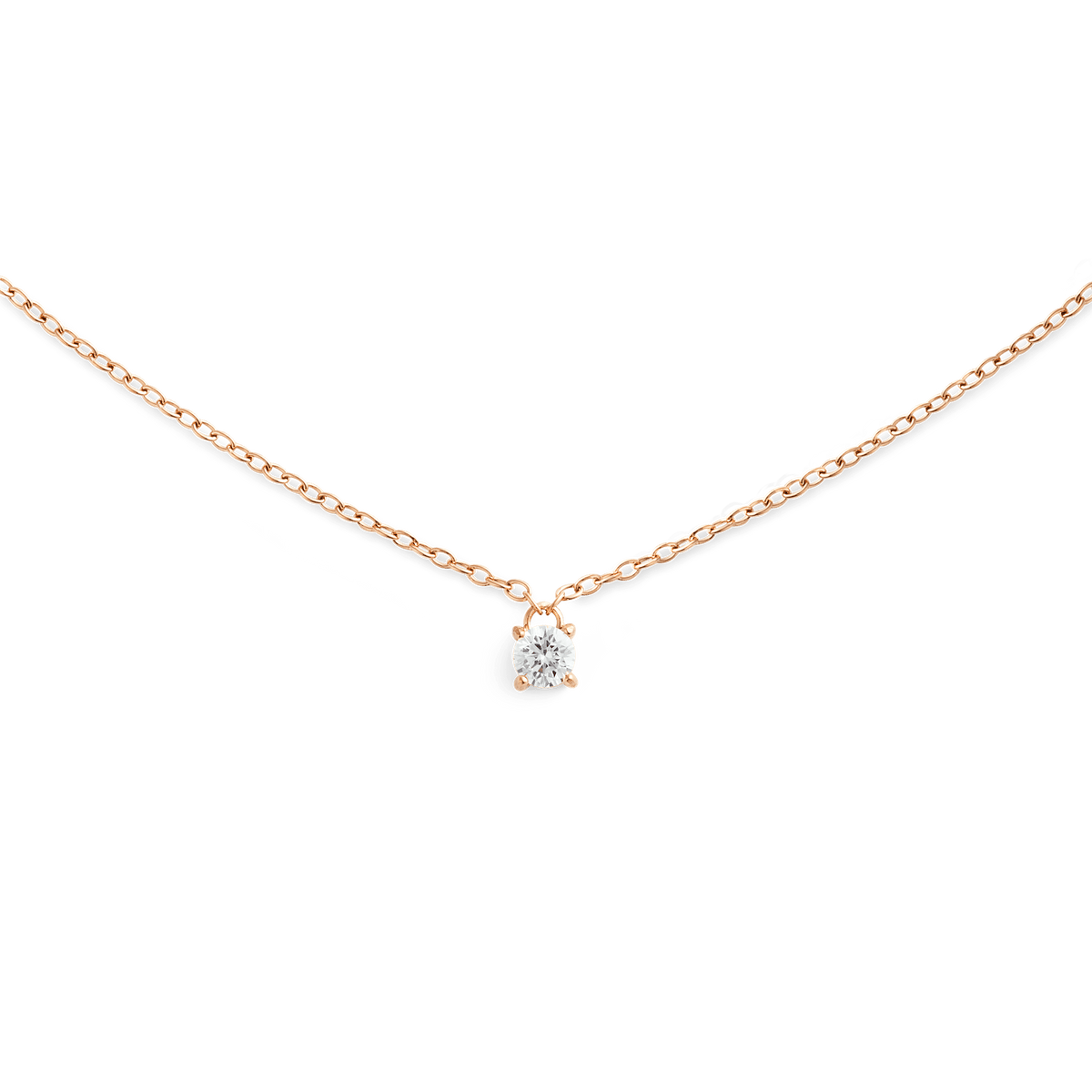 Vòng cổ Mirelle Solitaire Necklace Rose Gold - Vàng hồng