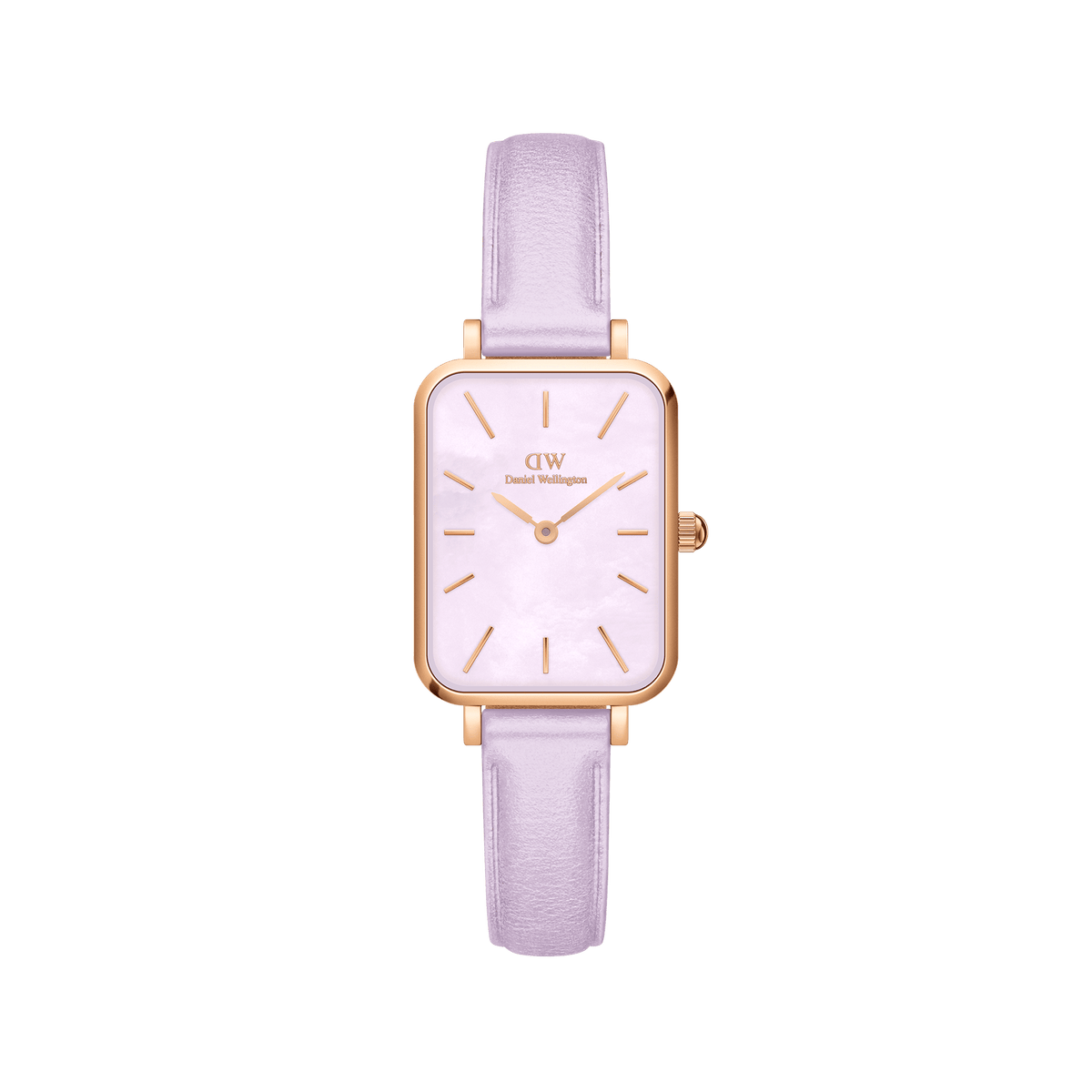 Đồng hồ Quadro Lavender Purple Mother of Pearl - Vàng Hồng