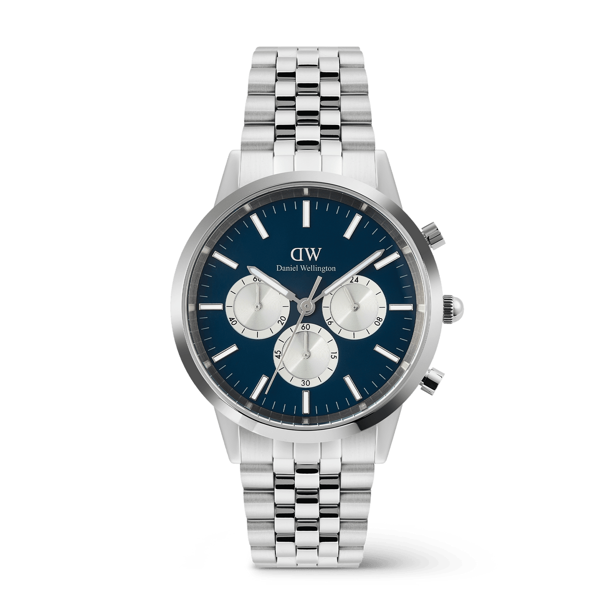Đồng hồ Iconic Chronograph Arch 5-Link Arctic Panda -  Bạc