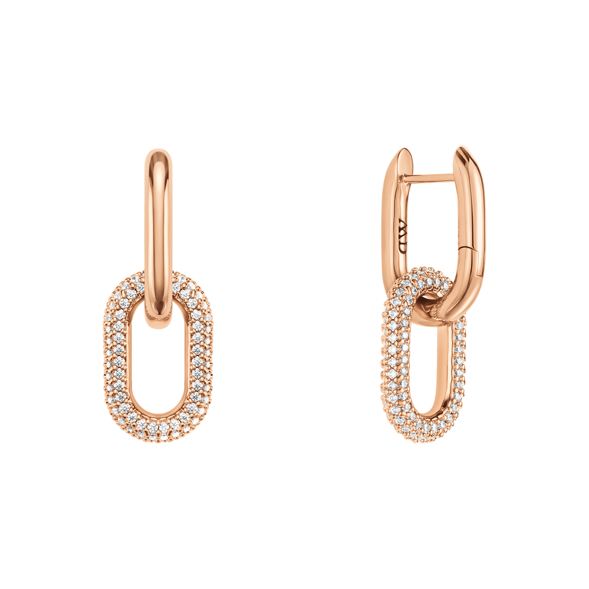 Bông tai Crystal Link - Vàng Hồng