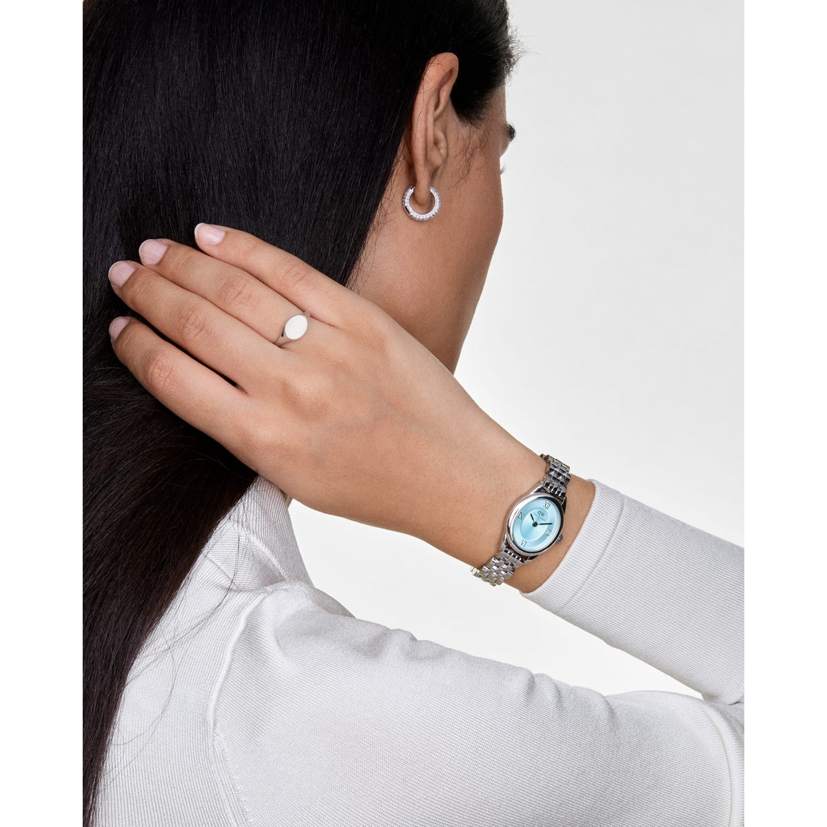 Bông tai Pavé Crystal - Bạc