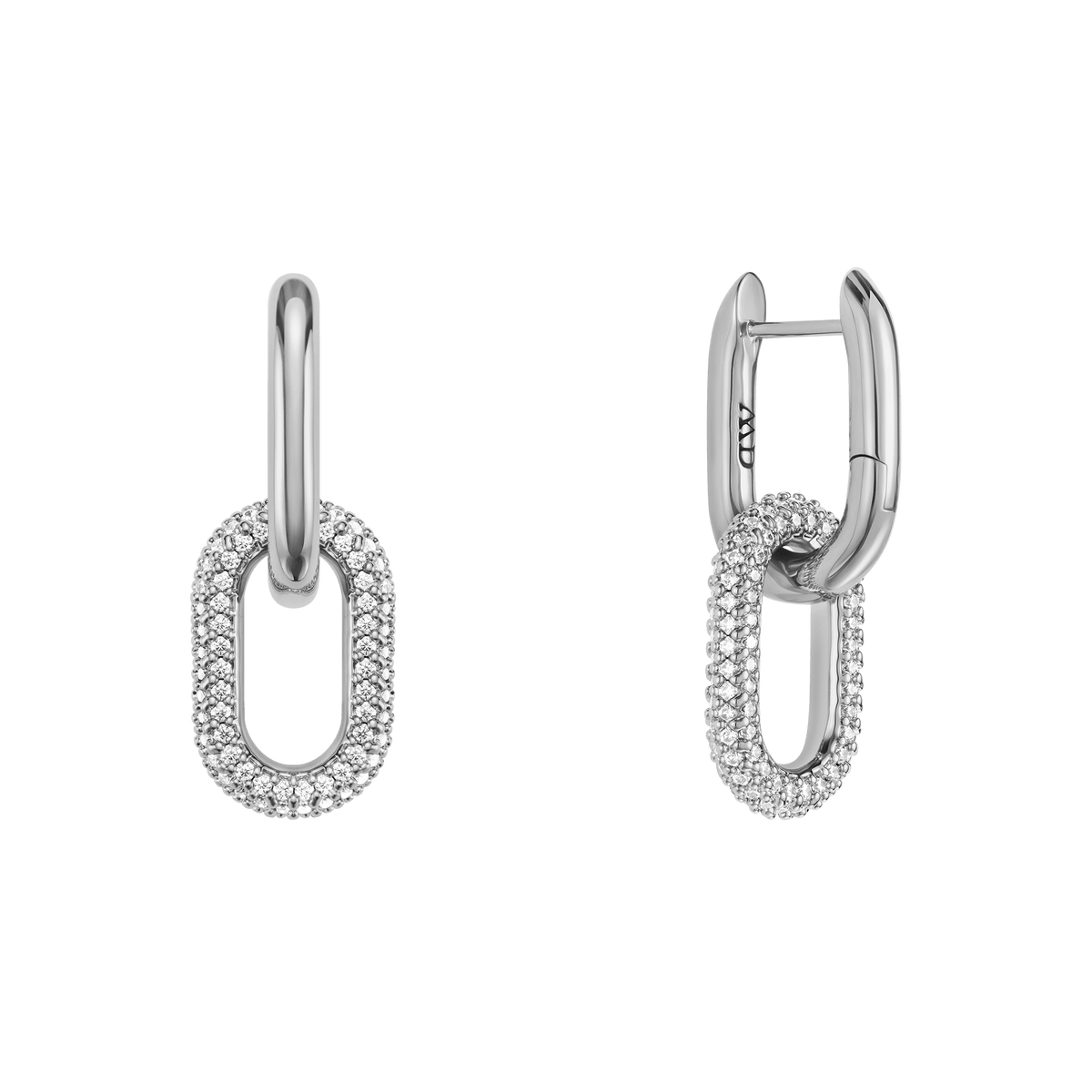 Bông tai Crystal Link - Bạc