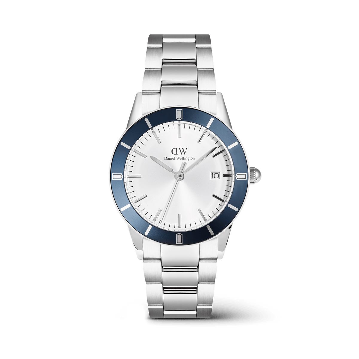 Đồng hồ Iconic Paradigma Link Blue Bezel - Bạc