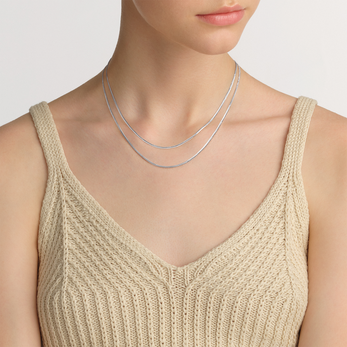 Dây chuyền Flat Chain - Bạc