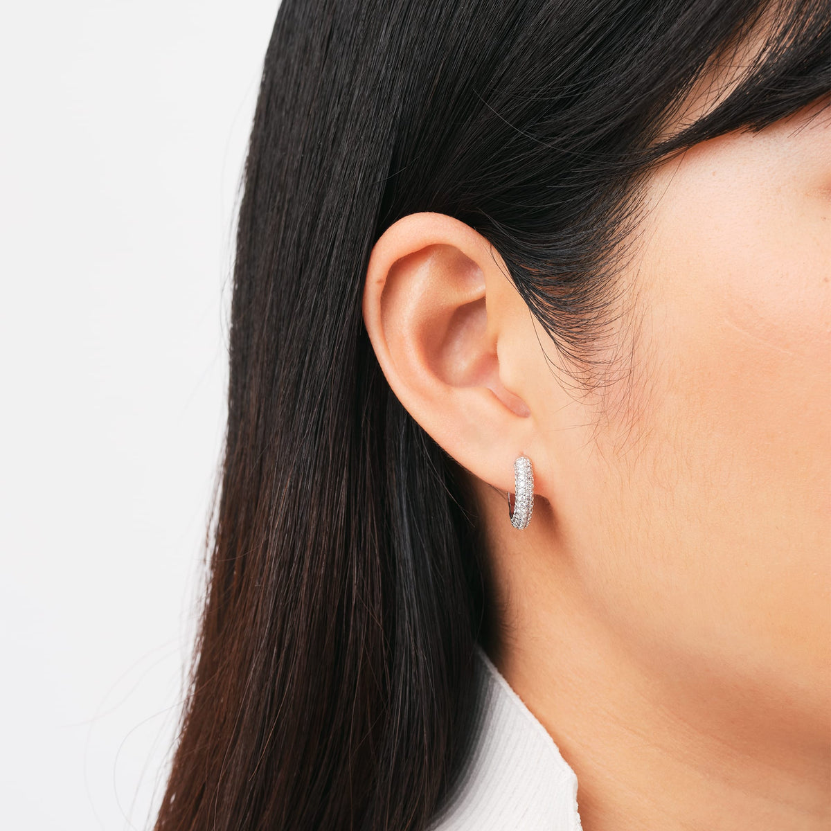 Bông tai Pavé Crystal - Bạc