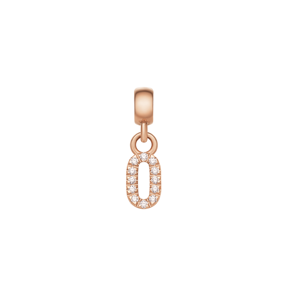 Charm Dây chuyền Crystal Number - Vàng Hồng