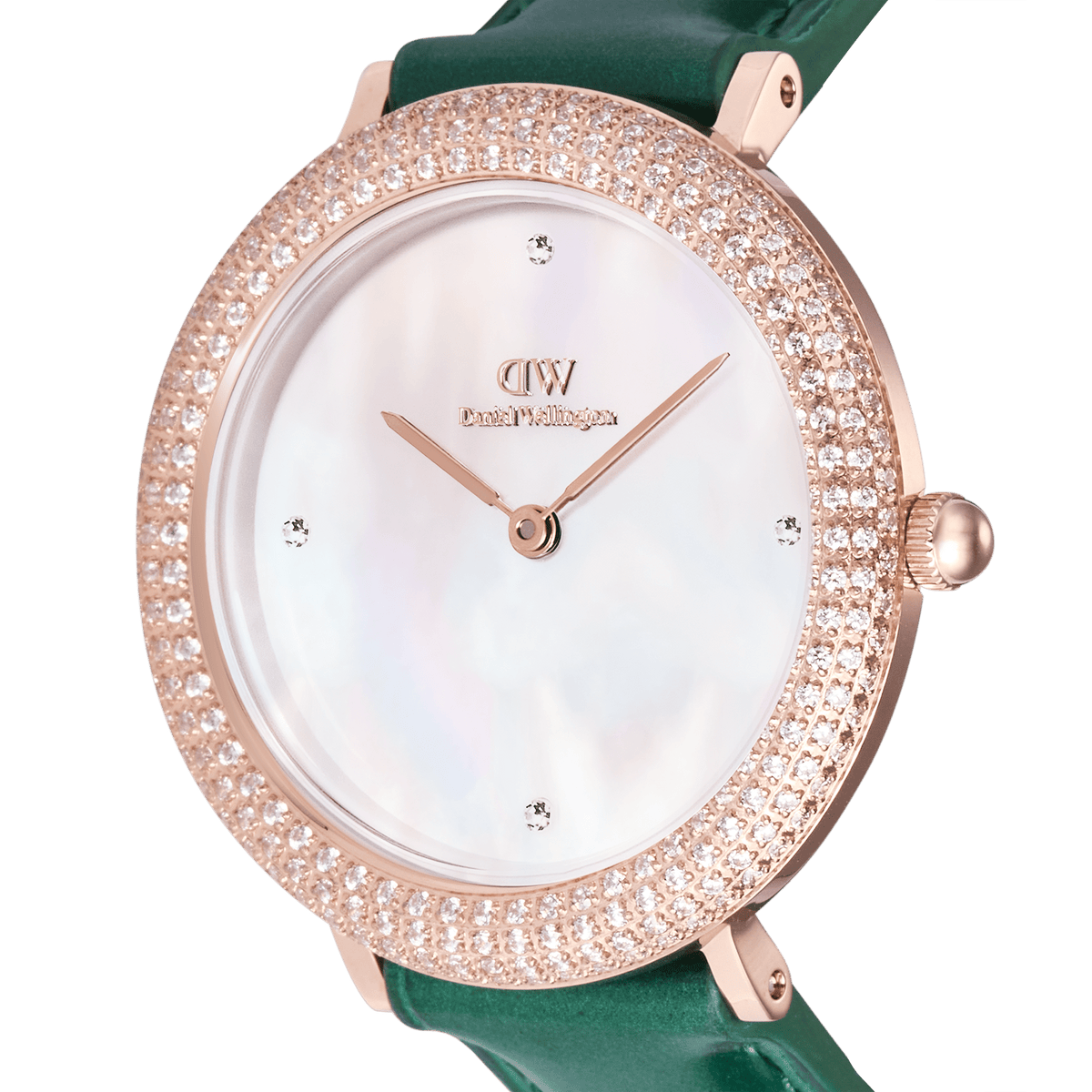 Đồng hồ Crystal Bezel - Xanh lá