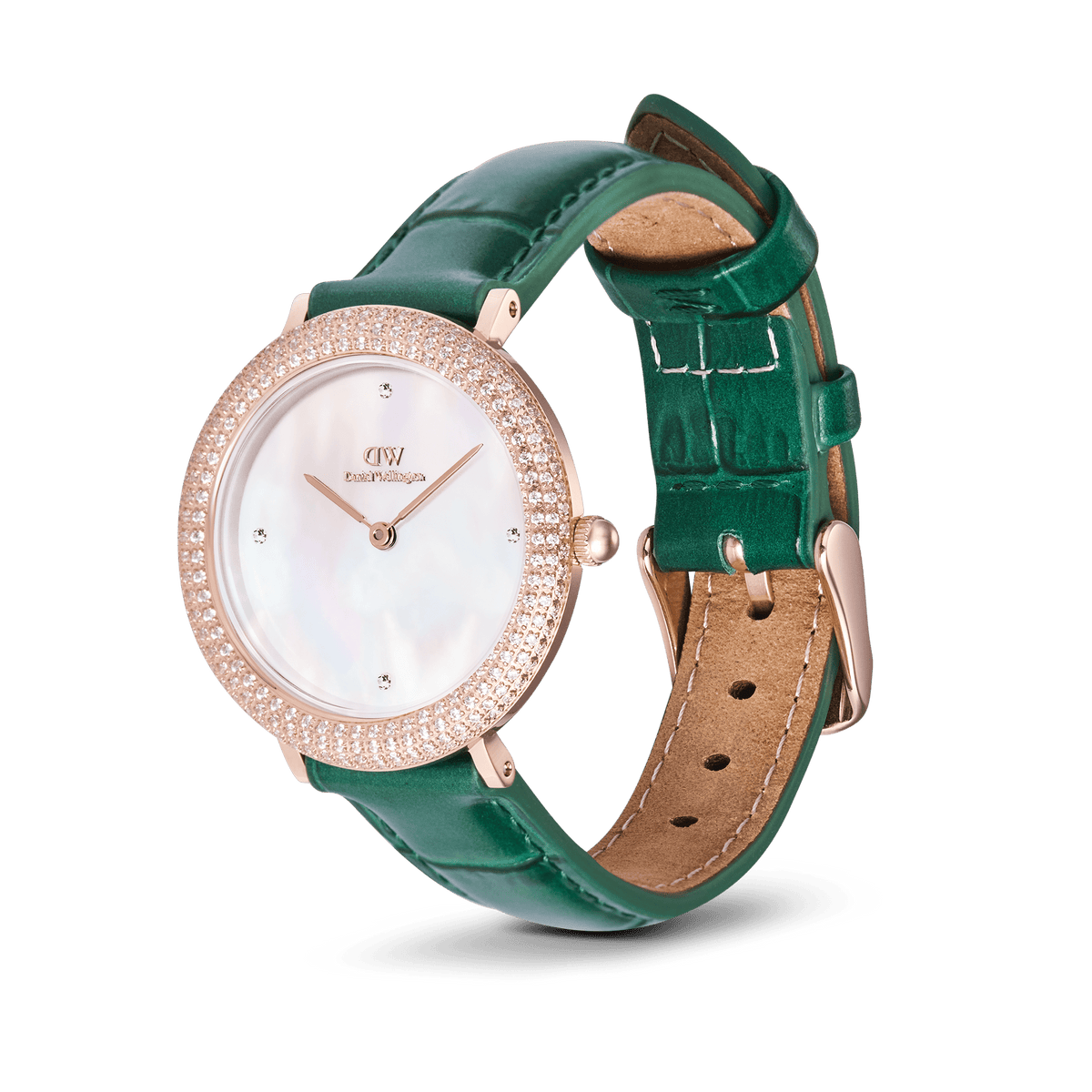 Đồng hồ Crystal Bezel - Xanh lá