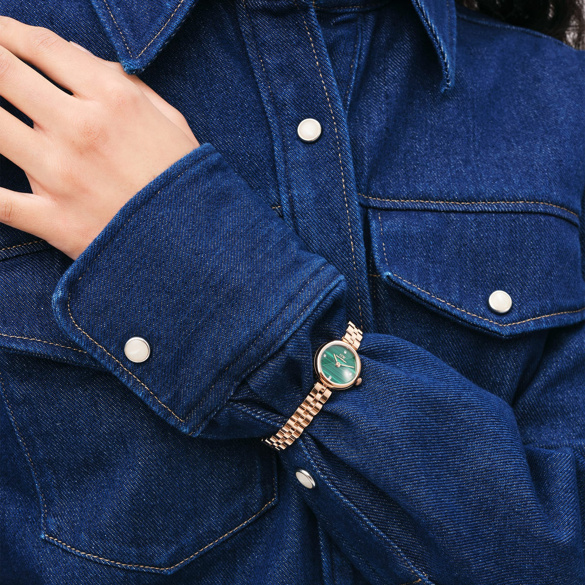 Đồng hồ Elan Lumine Malachite - Vàng Hồng