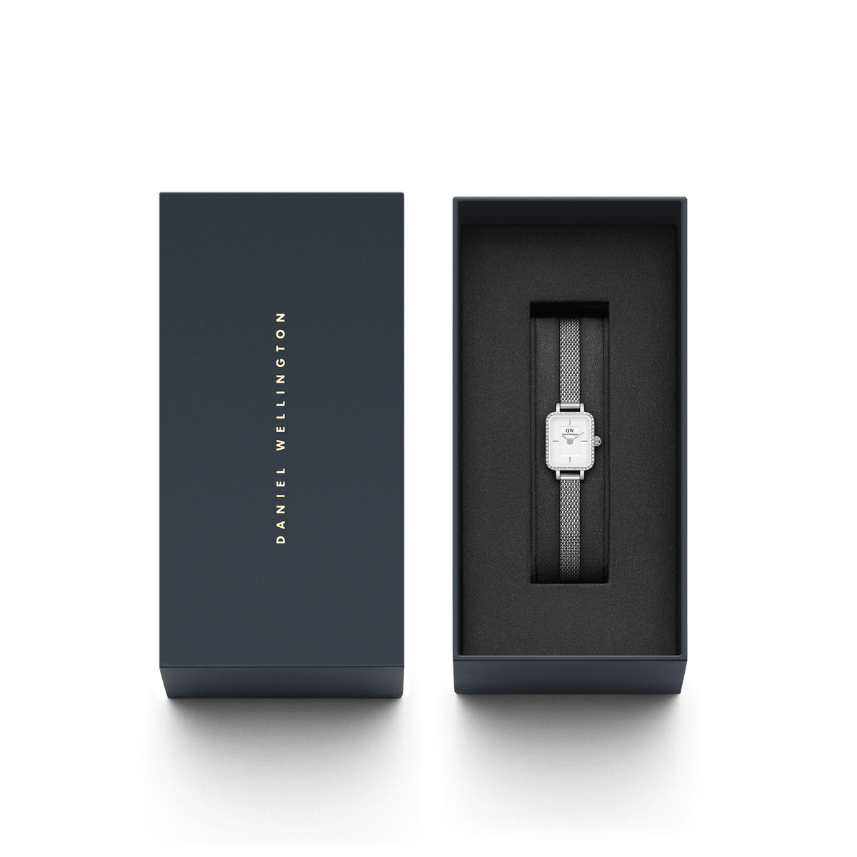 Đồng hồ Quadro Mini Lumine Bezel - Bạc