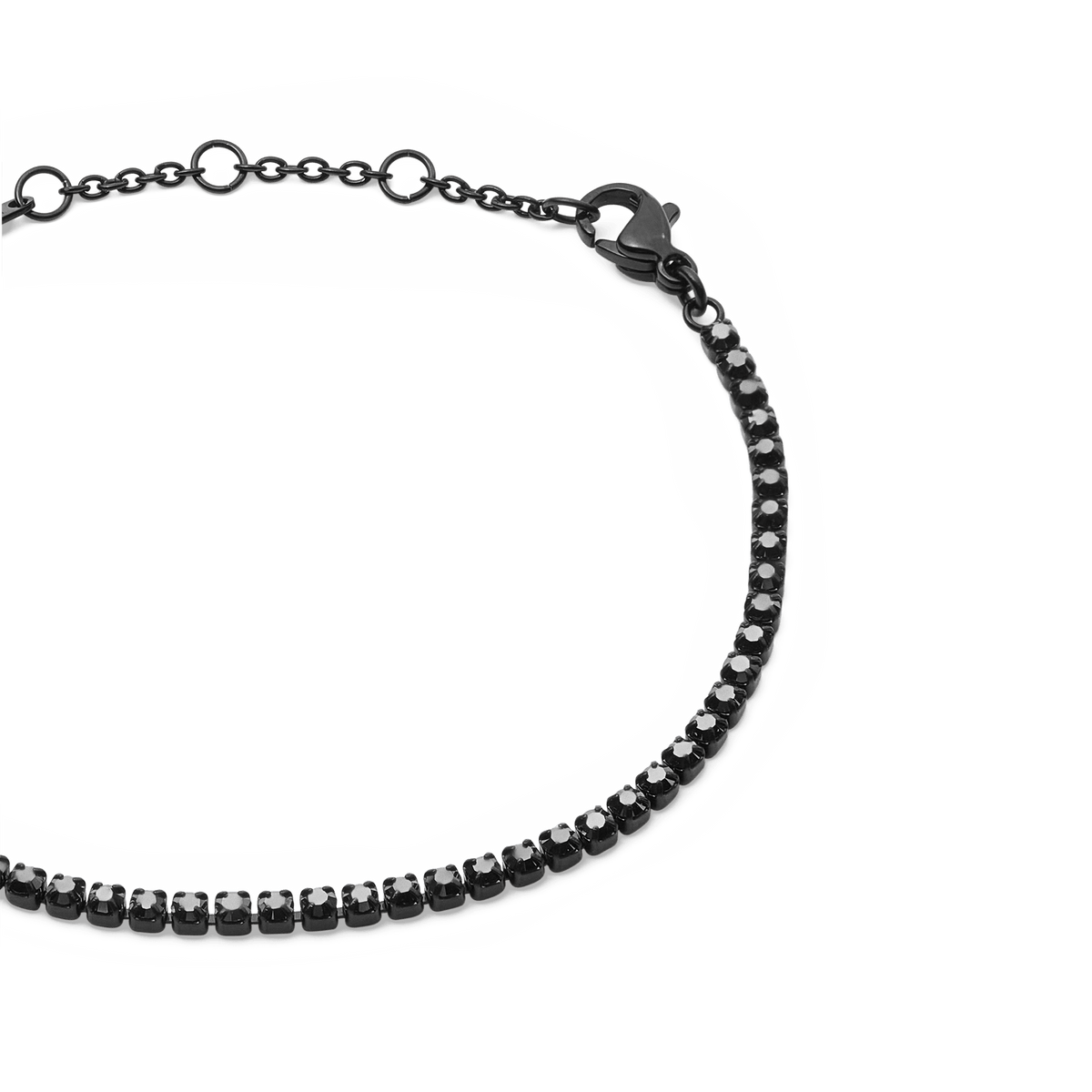Vòng tay Black Crystal Tennis - Đen