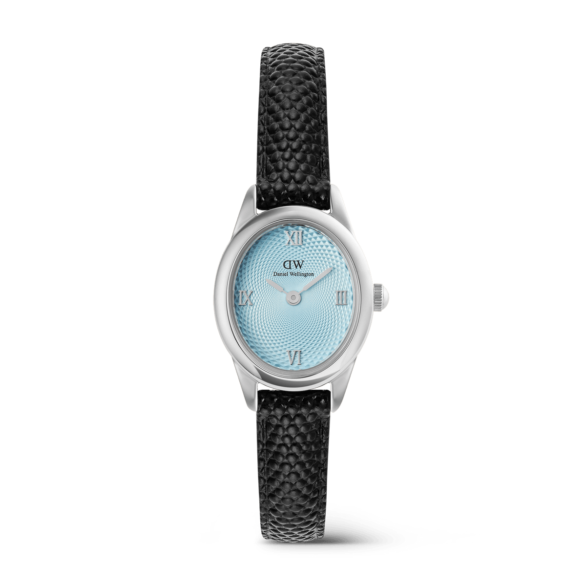 Đồng hồ Ophelia Mini Black Lizard Ice Blue Guilloché - Bạc 
