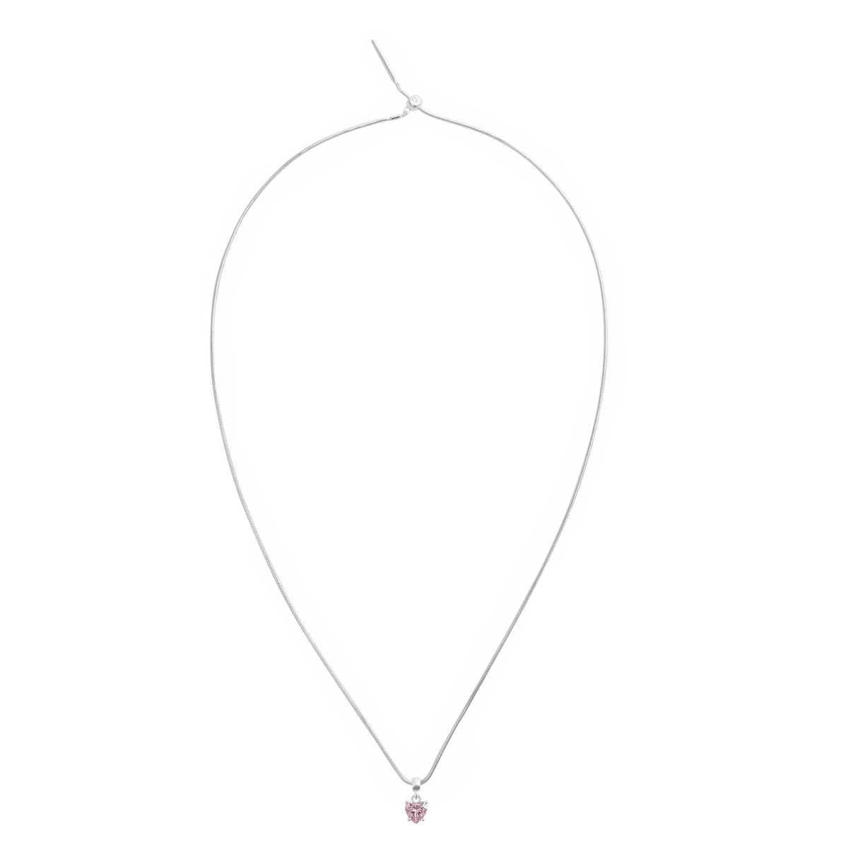 Charm Dây chuyền Heart Crystal -  Bạc