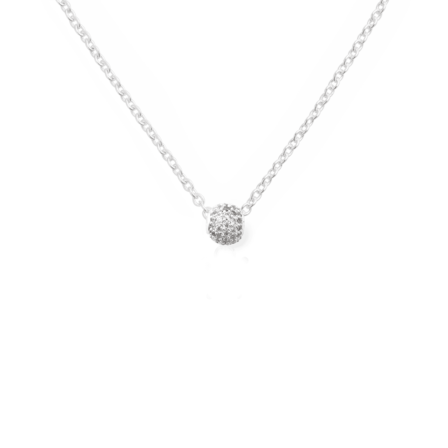 Pavé Orb White Crystal Charm