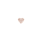 Bông tai CRYSTAL Heart -  Vàng Hồng