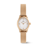 Đồng hồ Ophelia Mini Mesh White - Vàng hồng