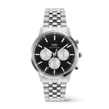 Đồng hồ Iconic Chronograph Arch 5-Link Onyx Panda -  Bạc