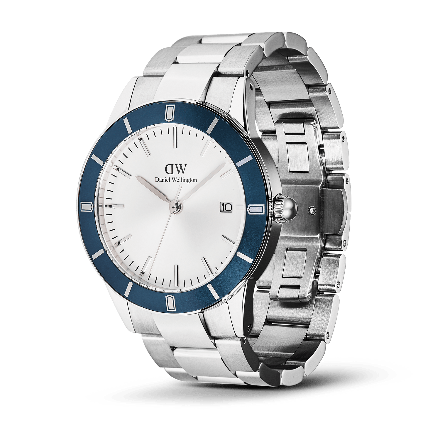 Đồng hồ Iconic Paradigma Link Blue Bezel -  Bạc