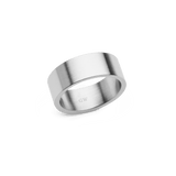 Nhẫn Line Ring Brushed Silver 8mm - Bạc