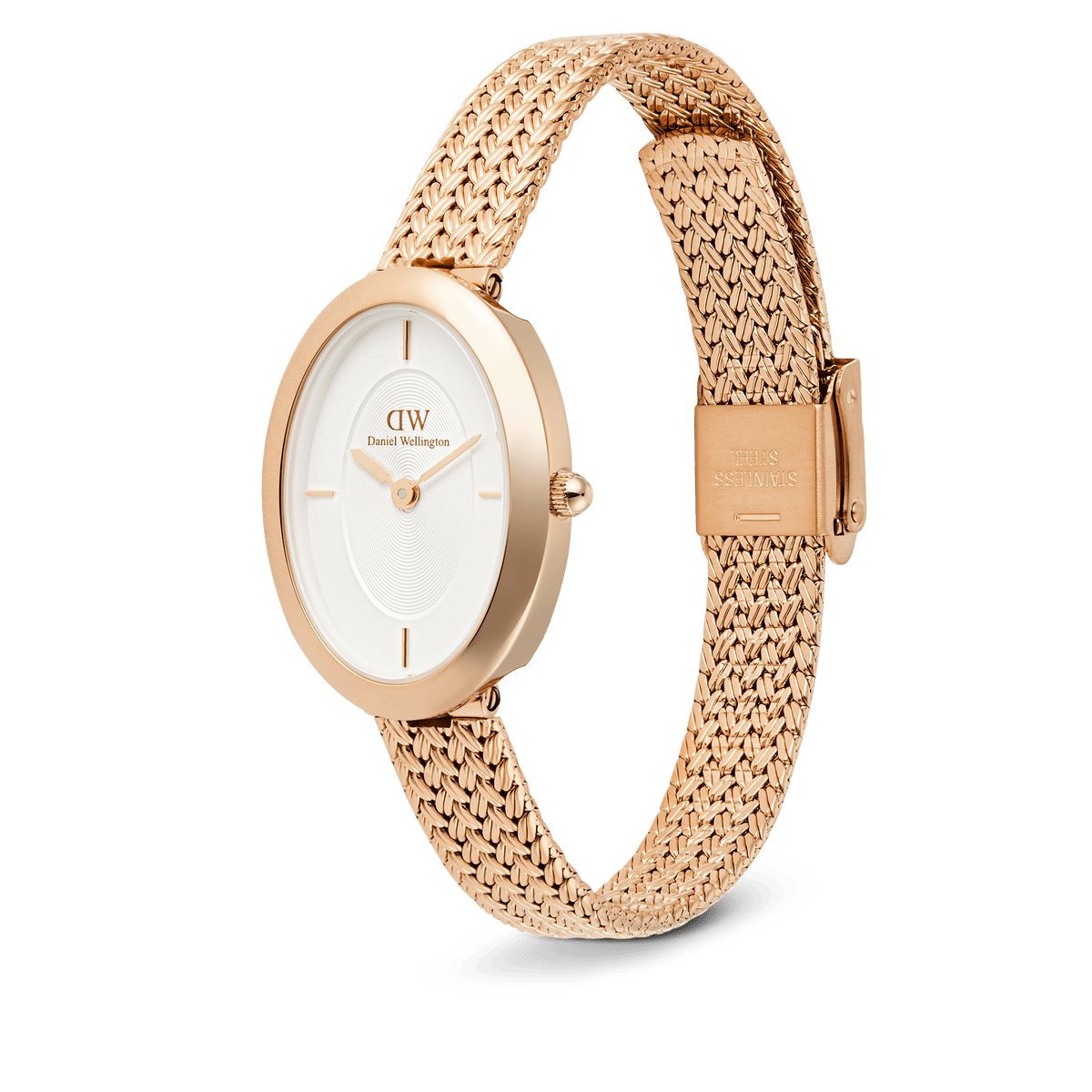 Juliette Braided Mesh White Sunray Rose Gold