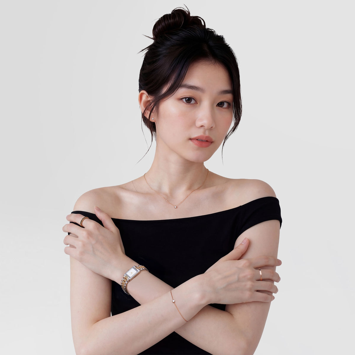 Vòng cổ Mirelle Solitaire Necklace Rose Gold - Vàng hồng 