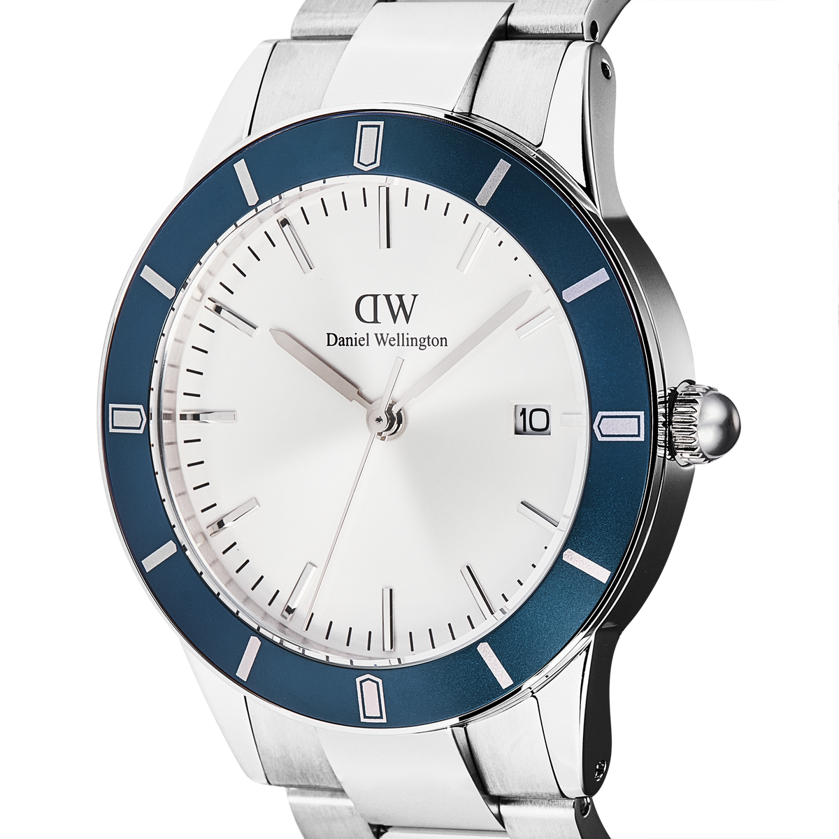 Đồng hồ Iconic Paradigma Link Blue Bezel -  Bạc