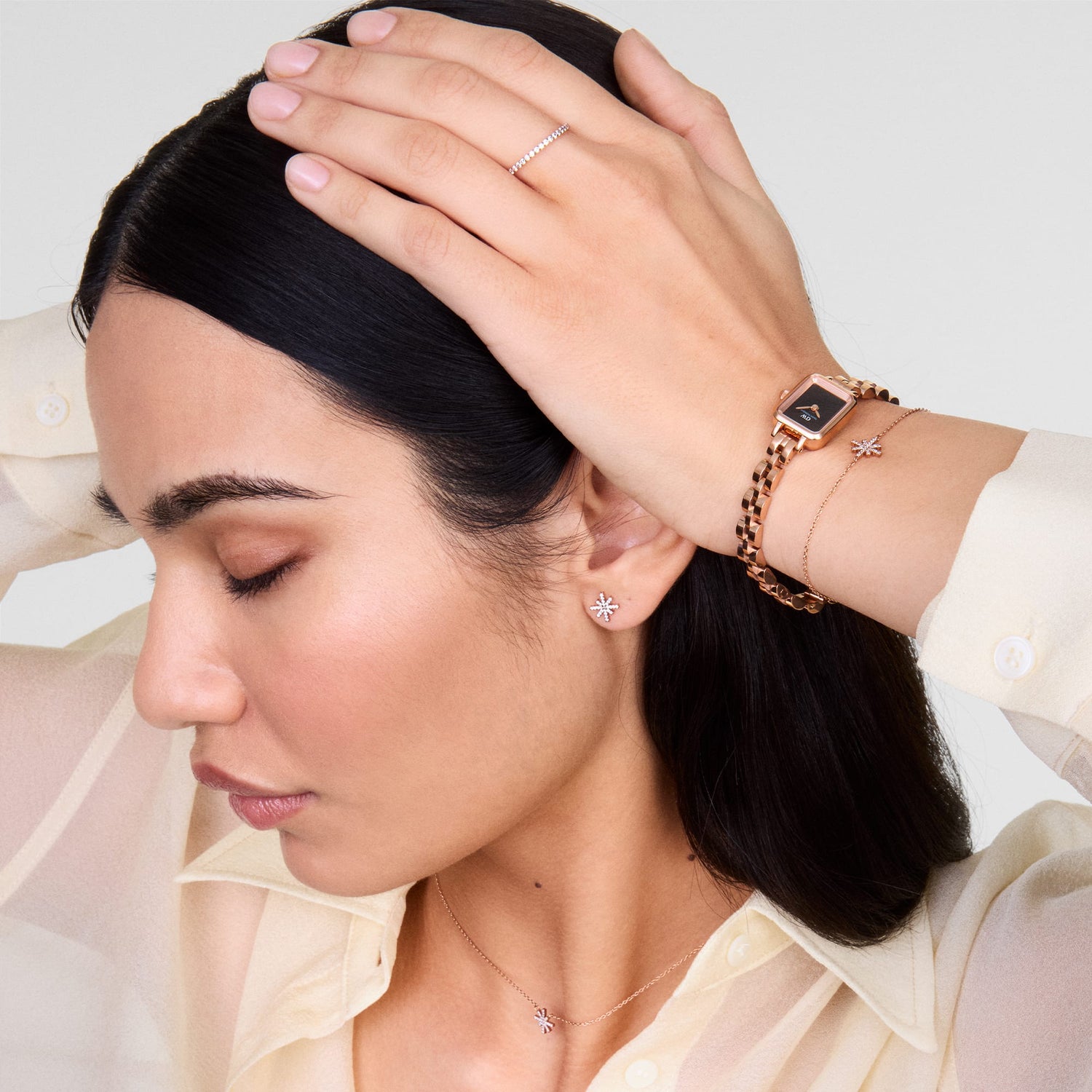 Quadro Mini Arch 3-link Onyx Sunray Rose Gold