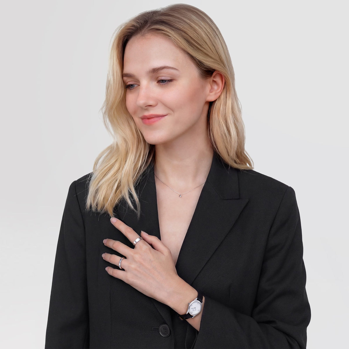 Dây chuyền Mirelle Solitaire Necklace - Bạc 
