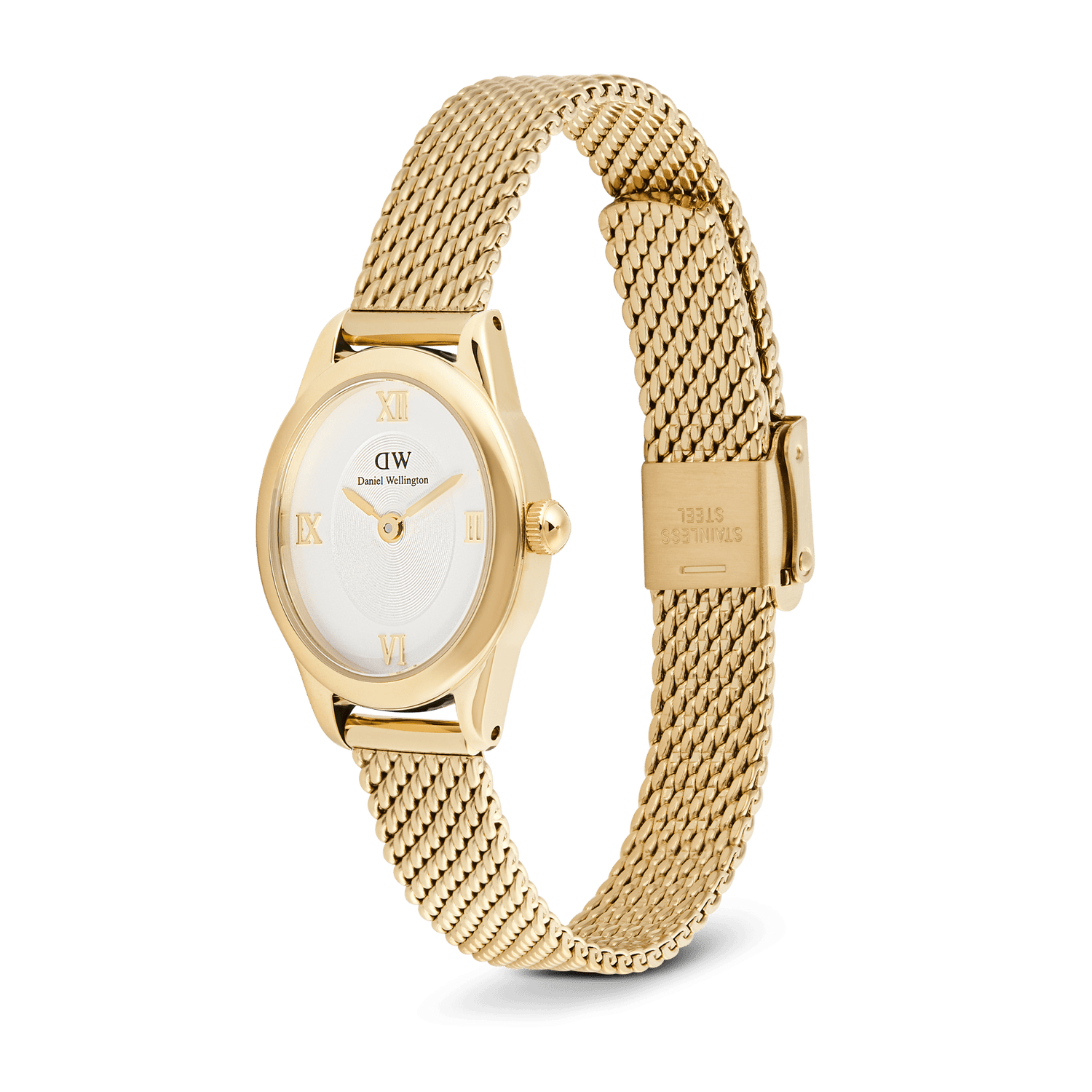 Đồng hồ Ophelia Mini Mesh White - Vàng