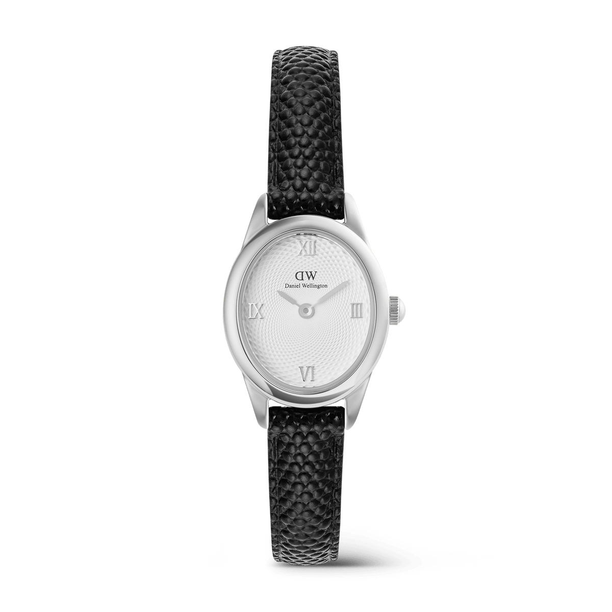 Đồng hồ Ophelia Mini Black Lizard White Guilloché -nBạc 