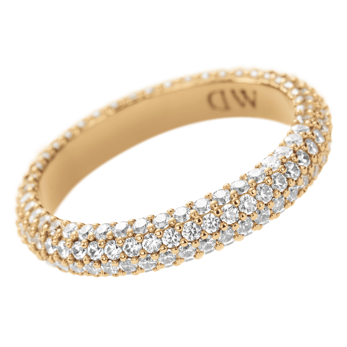 Pav?© Crystal Ring Gold